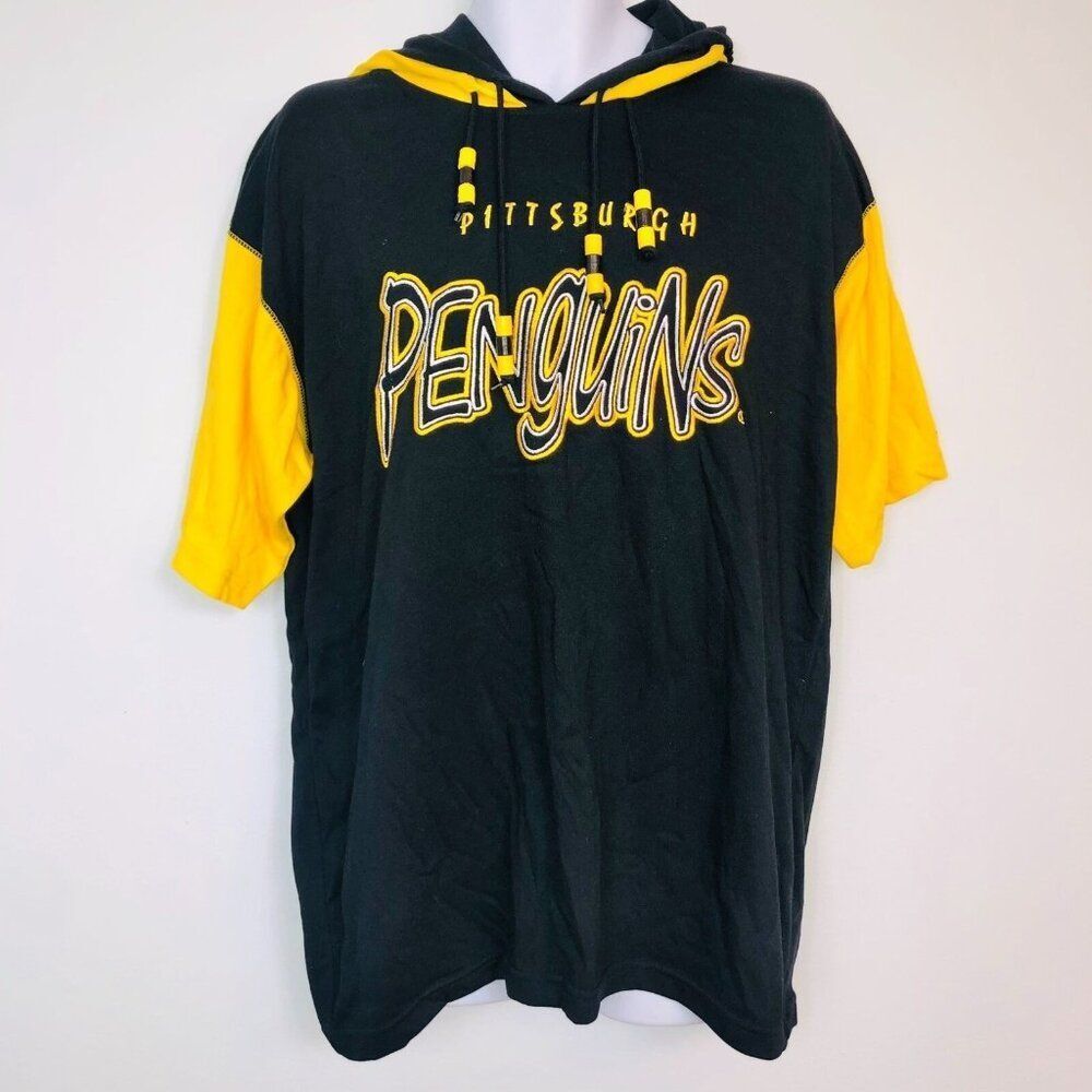 NHL Pittsburgh Penguins Starter Jersey Mens L Black Short Sleeve Double Hoodie